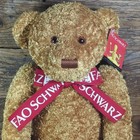 2002 Fao Schwarz Large Golden Brown Curly Plush Jointed Teddy Bear 24    Nwt