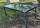 Vintage Sculptural Coffee Table After Giacometti   Verdigris Finish
