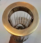Antique Old Vintage Art Deco Brass   Glass Rod Ship Light Wall Sconces Lamp