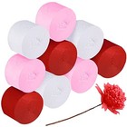 Valentine s Day 9 Rolls Crepe Paper Streamers Simple Style Red  Pink  White