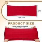 100 Pcs Spandex Chair Sashes Bows With Slider Buckle  Wine Red