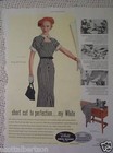 50s Vintage Old Ad White Simplicity Pattern Pretty Girl