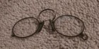 1920 s Antique Pence Nez Hard Bridge Spectacles Eyeglasses With Leather Case