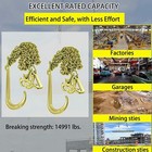 2pcs G70 5 16  x10  Transport Tow Chain J Hook Long Shank W  R T J   Grab Hook