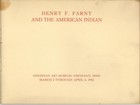 1943 Cincinnati Art Museum Cataloge Henry F  Farney And The American Indian