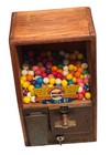 Vintage Antique Victor Vending Gumball Machine Wood With Key One Cent Chicago Il