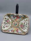 Antique Chinese 19th Century Canton Famille Rose Medallions Square Plate 9  