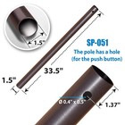 Patio Umbrella Pole Replacement Umbrella Lower Pole Replacement no Bullet Buckle