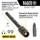 Klein Tools 32767 Impact Driver  Sae 3-in-1 Impact Socket And Bit Holder  Flip S