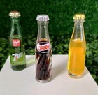 Vintage Mini 7-up Pepsi-cola Yoohoo Soda Bottles 7 8  Display Lot Of 3