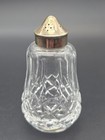 Waterford Crystal Clear Lismore 4  Salt   Pepper Shakers Epns Silverplated Tops