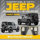 Rear Corner Guards Body Armor Compatible With 2007-2018 Jeep Wrangler Jk Jku    