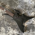 Brand New  Matte Black Electric Bass Guitar Rosewood Fretboard Special Sun Inlay