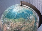 Vintage Rand Mcnally World Portrait Globe W Soviet Union  Metal Base Raised Topo
