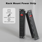 10 Inch Rack Pdu Power Strip 4 Outlets 1u Rack Mount Power Distribution Unit