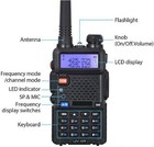 Uv-5r Two Way Radio Dual Band 144-148 420-450mhz Walkie Talkie 1800mah Li-ion   