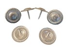 1 1 2  Set Of 6 Western Saddle Bright Silver Concho Screw Back