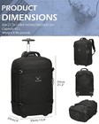 Hynes Eagle 42l Travel Rolling Backpack Cabin Approved Carry On Luggage 2023 New