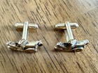 Vintage 1960   s Men s Antique Car Cufflinks Gold Plated Bullet Back