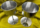 Norman Belle Geddes Manhattan Cups     2    Chrome Plated   Extremely Rare - Mint