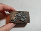 Vintage Letterpress Printing Block Say It With Flowers Woman Advertising
