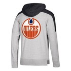 Edmonton Oilers Nhl Adidas Men s Grey Team Logo Pullover Cotton Hoodie