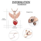 Angel Wing Urn Necklace For Ashes Heart Cremation Memorial Keepsake Urn Pendant