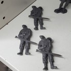 Vintage Marx Wwii U s  Army Soldiers Gray Plastic 56 Figures 13 Poses Lot