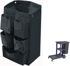 Replacement Janitorial Cart Bag With 5 Pockets 25 Gallon Housekeeping Cart Ba   