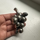 Vintage 925 Sterling Silver Grape Brooch 17 Grams 