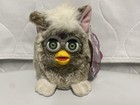 Vtg Tiger Furby Buddies Wolf Grey Brown Beanbag Plush Toy 70-700 Green Eyes 1999