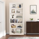 71  Tall Adjustable 6-shelf Wood Bookcase Storage Shelving Book Wide Bookshelf