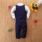Toddler Baby Boys Outfits Gentlemen Long Sleeve Tops Suit Pants Vest Clothes Set