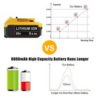 New Pack For Dewalt 20v 20 Volt Max 8 0ah Lithium Ion Battery Dcb206-2 Dcb205-2