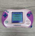 Leapfrog Leapster 2 Pink Purple Handheld Learning Game System Console Tested