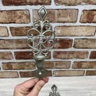 Vintage Ornate Wall Sconce Candle Holder Set Silver Tone Made In India