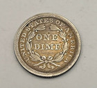 1853 Seated Liberty Silver Dime 10c Philadelphia Mint Au Very Nice See Photos