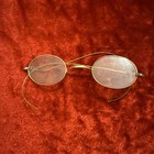 2 Antique Wire Rim Spectacles Glasses Vintage Gold And Silver Wire