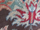 Aubusson Style Nwot Old World Rug Chocolate Needlepoint Pillow Huge Pillow Cvr