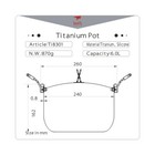 Keith Titanium Ti8301 Pot - 6 0 L