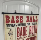 Rare Babe Ruth   Lou Gehrig Scroll Banner 20x30 Vintage Poster New York Yankees