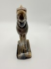 Vintage Mid Century Imperial Chocolate  Carmel Slag Glass Standing Colt Figurine