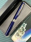 Vintage Fisher X-750 Metallic Blue Bullet Style Space Pen New W case   Paper