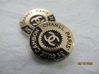 Chanel 2 Buttons   20mm Black   Gold Tone  Metal    This Is For 2
