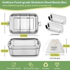 Stainless Steel Bento Box 29oz  850ml  Lunch Container With Lids And 2 Removable