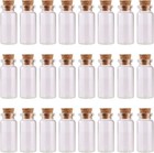 24pcs 10ml Glass Bottles Mini Vials With Cork Stoppers For Diy Decoration And   