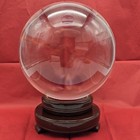 22lb 200mm 7 874  Clear Glass Crystal Ball sphere W stand Fortune Teller Medium