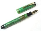 Parker Duofold Junior  Ca  1930  In Green -duofold 14k Gold Fine Nib  4 5  Lngth