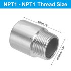 Stainless Steel 2  Length 1  Npt Male To 1  Npt Female Pipe Fittings