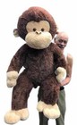 Big Plush Giant Stuffed Monkey 4 Feet Tall Soft Brown Large Plush Animal 48  New